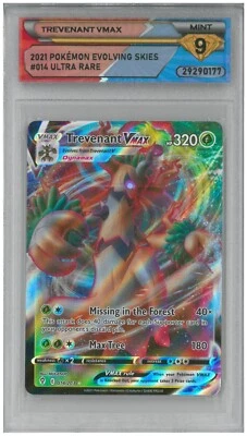 2021 Pokémon Evolving Skies TREVENANT VMAX #014/203 Ultra Rare💎 DSG 9 Mint - Image 1 of 2