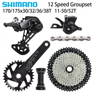 Shimano Deore M6100 12-Gang MTB Groupset 170/175 mm Sonnenschein 11-50/52T KMC KETTE - Bild 1 von 10