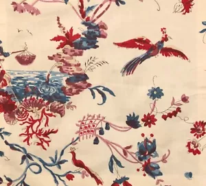 LE MANACH Pillement Creme Chinoiserie Cotton Remnant New - Picture 1 of 1