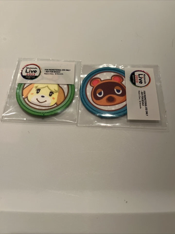 Nintendo Live 2023 | Animal Crossing Isabelle & Tom Nook Patch Set Seattle - Image 1 of 1