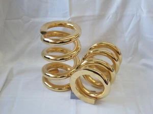 Lowrider Hydraulics 2 ton coils spring pre cut, flat edges, gold plating Chevy - Picture 1 of 11