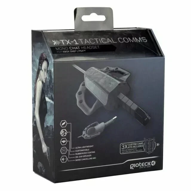 Gioteck TX-1 Tactical Comms Gaming Headset - Black E1 - Image 1 of 3