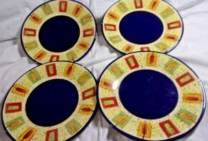 Lot of 4- Pfaltzgraff Sedona hand painted 9 1/8" Salad Plates - Picture 1 of 16