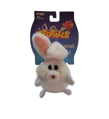 Tyco Zooballs Plush Bonnie Bunny Stuffed Animal Toy 1996 NOS 3.5 inches Vintage  - Image 1 of 4