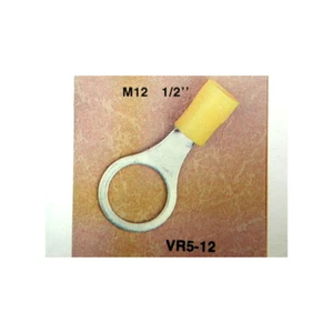 YELLOW RING INSULATED ELECTRICAL TERMINALS M12 X 4MM 100 PACK- VR5-12 - Picture 1 of 1