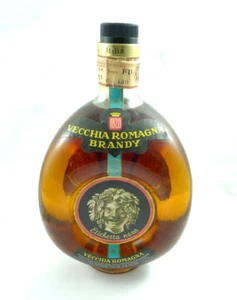 VECCHIA BOTTIGLIA VINTAGE BRANDY 1L VECCHIA ROMAGNA ETICHETTA NERA BUTON BOLOGNA - Bild 1 von 5