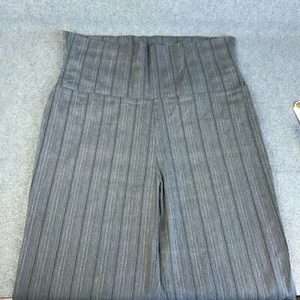 Pantalón Bravado Vintage Mujer Talla Grande 20 Gris Elastizado Rayas Cintura Alta Recto - Imagen 1 de 10