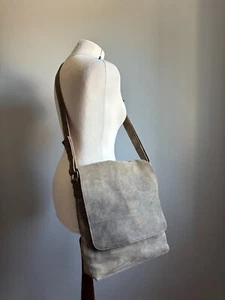 JOST messenger cross body bag satchel suede leather German design large XL - Picture 1 of 22
