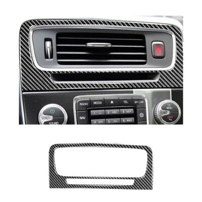 Cubierta de salida de ventilación de aire central interior de fibra de carbono para Volvo V60 S60 1* Foto 1 de 4