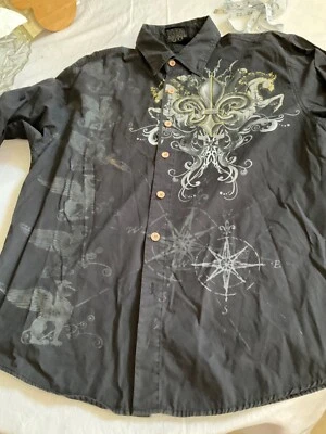 Brad Butter black longsleeve mens XXL button up shirt - Image 1 of 4