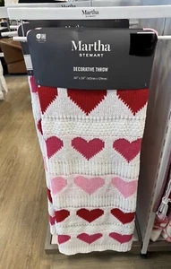 Martha Stewart Heart Throw Blanket Valentine’s Day new soft - Picture 1 of 2
