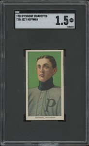 1909 T206 IZZY HOFFMAN NNO FAIR PIEDMONT 350 BACK STAMP SGC 1.5 PROVIDENCE GRAYS