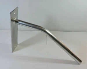 Chrome Grab Support Bar 17.5" Handrail Wrought Iron Wall Mount Fits 1-2 Steps - Picture 1 of 4