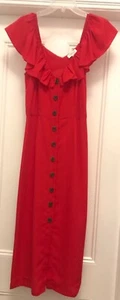 Authentic Barneys New York long red dress size large L made in the USA - Picture 1 of 4