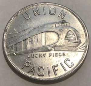 Union Pacific Lucky Piece Aluminum Train Token ALCOA No Date Great Condition - Picture 1 of 2