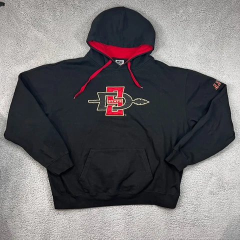 San Diego State Aztecs Hoodie Mens 3XL Black Embroidered Logo Stadium Athletics Cover