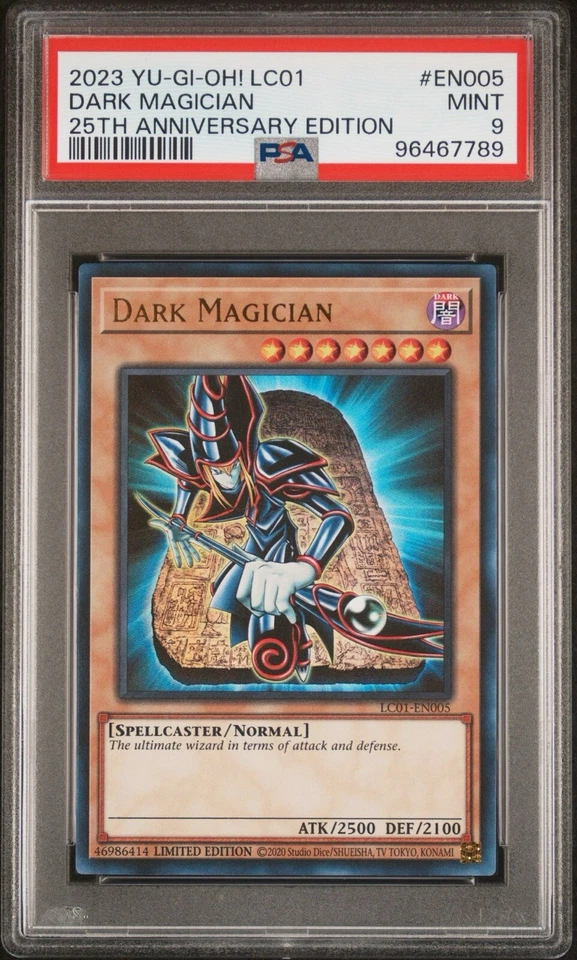 2023 Yu-Gi-Oh Dark Magician LC01-EN005 25th Anniversary PSA 9 - Image 1 of 1