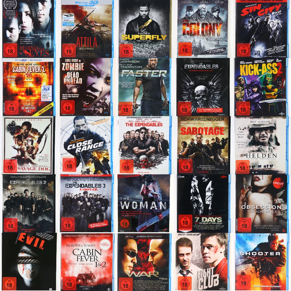 Bluray Filme FSK 18 Horror Shooter Action Splatter Konvolut Sammlung Auswählen - Bild 1 von 1