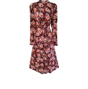 Vestido midi de jersey con cuello alto floral multicolor Joe Browns para mujer 8 nuevo - Imagen 1 de 12