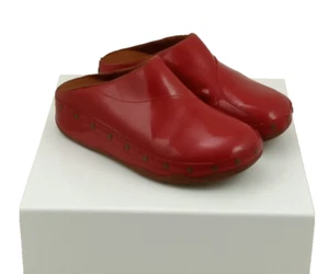 Fitflop Women's Shoes Size UK 6 Red Slip On Wedge Plastic Studded Used F1 - Picture 1 of 11