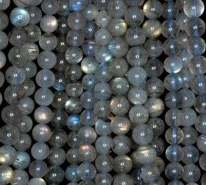 6MM BEAUTY LABRADORITE GEMSTONE GRADE AA  ROUND LOOSE BEADS 16" - Picture 1 of 1