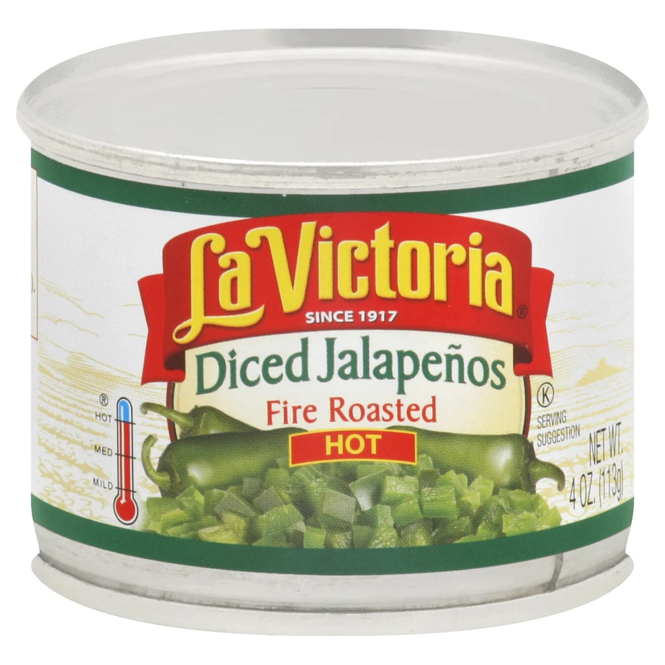 La Victoria Diced Hot Jalapeno Peppers 4 oz (Pack Of 24) - Image 1 of 1