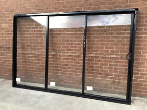 2100h x 2688w NEW Sliding Stacker Door Black FSS Single Glazed IN STOCK 2127 - Picture 1 of 5