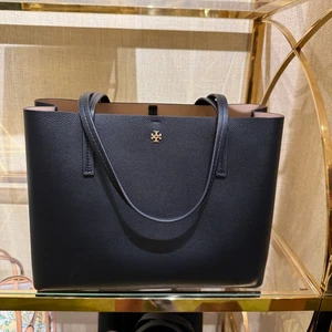 Bolso de Mano Tory Burch Blake Cremallera Central 170471 Negro Auténtico y Recibo de Regalo $398 - Imagen 1 de 11