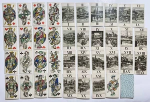 Tarot Tarock playing cards Spielkarten game Frankfurt Lennhoff Heuser 1850 - Picture 1 of 4