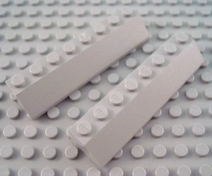 LEGO Lot of 2 Light Gray 2x8 Roof Slopes - Picture 1 of 1