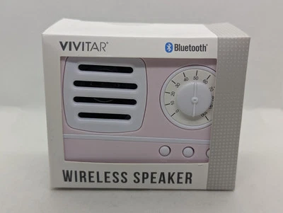 Vivitar Retro Radio Bluetooth Pink Lightweight Wireless Speaker New - Image 1 of 4
