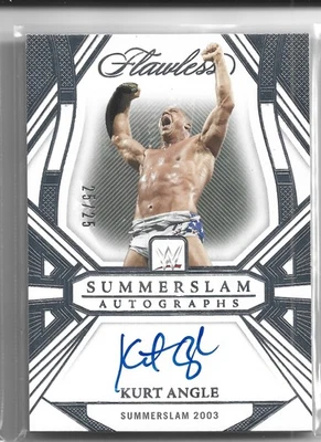 2024 Panini Flawless WWE #SSL-KA Kurt Angle Summerslam Autogaphs #/25 - Image 1 of 2