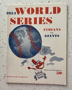 1954 World Series Program Indians Version Unscored - Picture 1 of 10