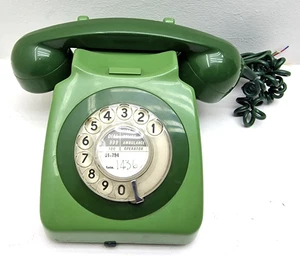 Vintage GPO 746F zweifarbig grün Drehscheibe Tischtelefon PO autorisierte Freigabe - Bild 1 von 11