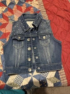 Justice Brand Girls Size 12 Jean Vest - Picture 1 of 4