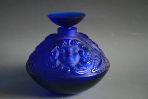 BOTELLA PERFUMADA VIDRIO AZUL COBALTO LALIQUE - Imagen 1 de 4