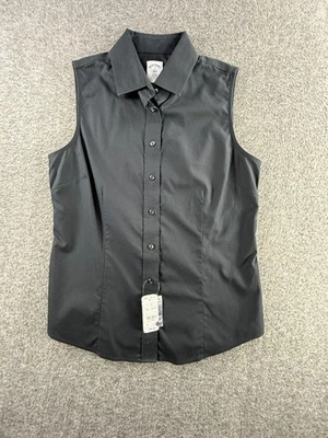 Camisa de vestir Brooks Brothers ajustada de algodón elástico sin planchar sin mangas talla 6 nueva con etiquetas Foto 1 de 4