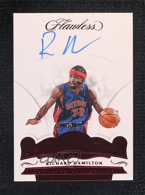 2017-18 Panini Flawless Flawless Auto Ruby /15 Richard Hamilton #FA-RH Auto - Image 1 of 2