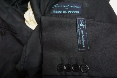 Traje Chaqueta Pantalones Saint Andrews Gris Carbón S120s Lana 2 Piezas Talla 42R TOTALMENTE NUEVO  Foto 1 de 4