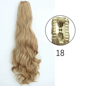 Extensiones Capilares Sintéticas Largas Y Lisas A Clip, 24 Pulgadas, Cola - Zdjęcie 1 z 94