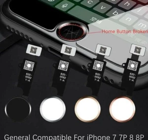 Replacement Home Button Compatible for iPhone 7 iPhone 8 iPhone 7 Plus or 8 Plus - Photo 1 sur 1