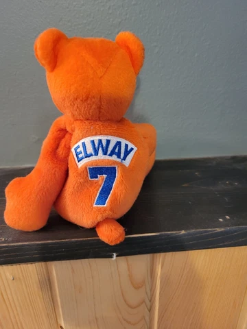 Limited Treasures Plush 1998 John Elway #7 Denver Broncos NFL Orange Pro Bear Cover