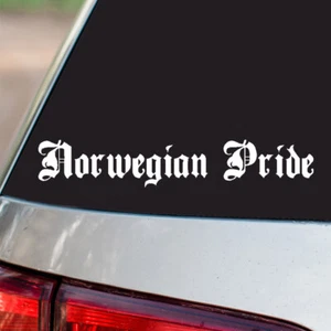 Norwegian Pride Vinyl Sticker Country Pride all sizes chrome and regular colors - Picture 1 of 2