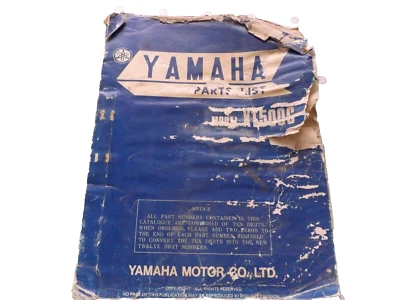 Genuine Yamaha XT500 1976 Parts Catalogue List Book - Image 1 of 2