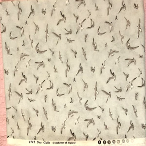Makower England Sea Gulls 3747 100% Cotton Fabric 42" x 36" - Picture 1 of 6