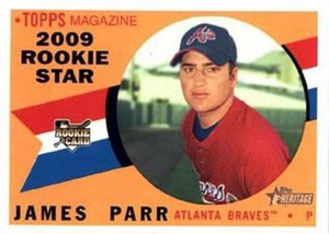 #129 James Parr - Atlanta Braves - 2009 Topps Heritage Baseball