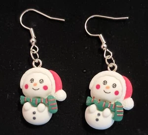 Pendientes colgantes muñeco de nieve con bufandas - Imagen 1 de 1