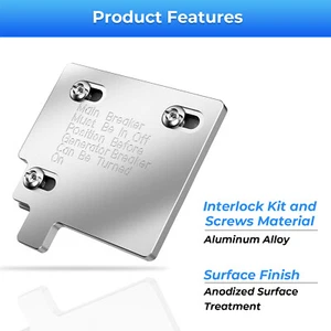 Generator Interlock Kit For Siemans Eaton Ite 100 Amp Panels Main Breaker Kit