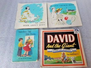 Lote de 4 historias bíblicas de David y el gigante de la Iglesia de Jesús de colección Mis propios libros - Imagen 1 de 12