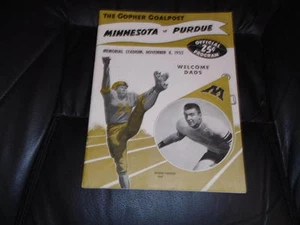 1952 PURDUE AT MINNESOTA COLLEGE FOOTBALL PROGRAM  - Picture 1 of 1